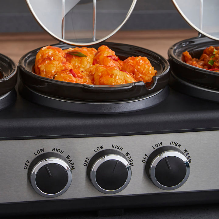 TrioServe 3.9L Three Pot Slow Cooker