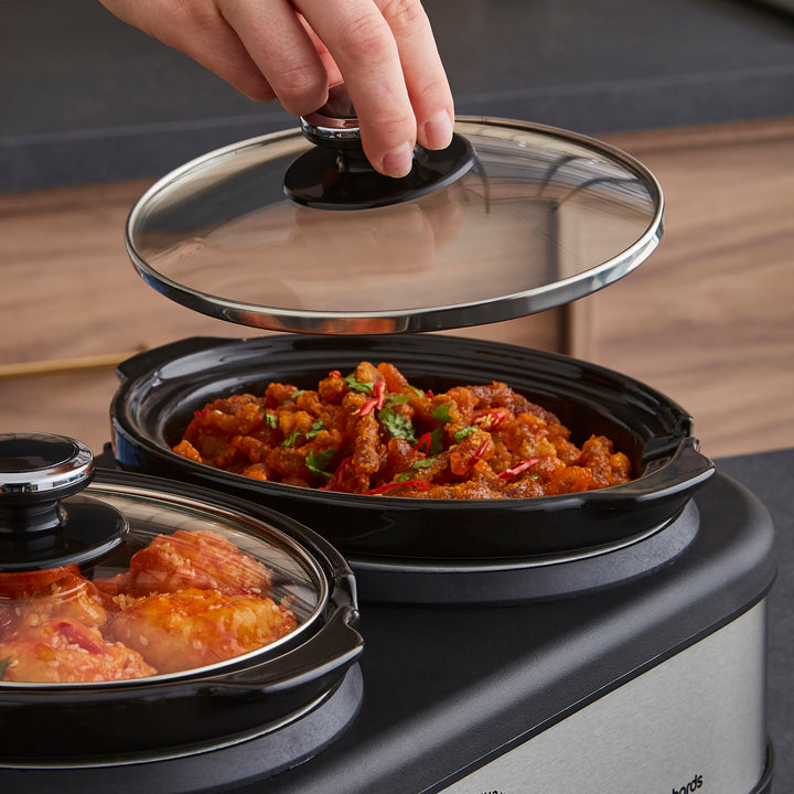 TrioServe 3.9L Three Pot Slow Cooker