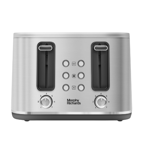 Motive 4 Slice Toaster Brushed Steel