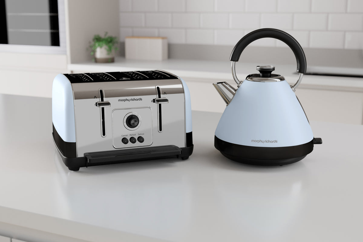 Pyramidal Kettle Duck Egg Blue Venture Pyramid Kettle by Morphy Richards UK