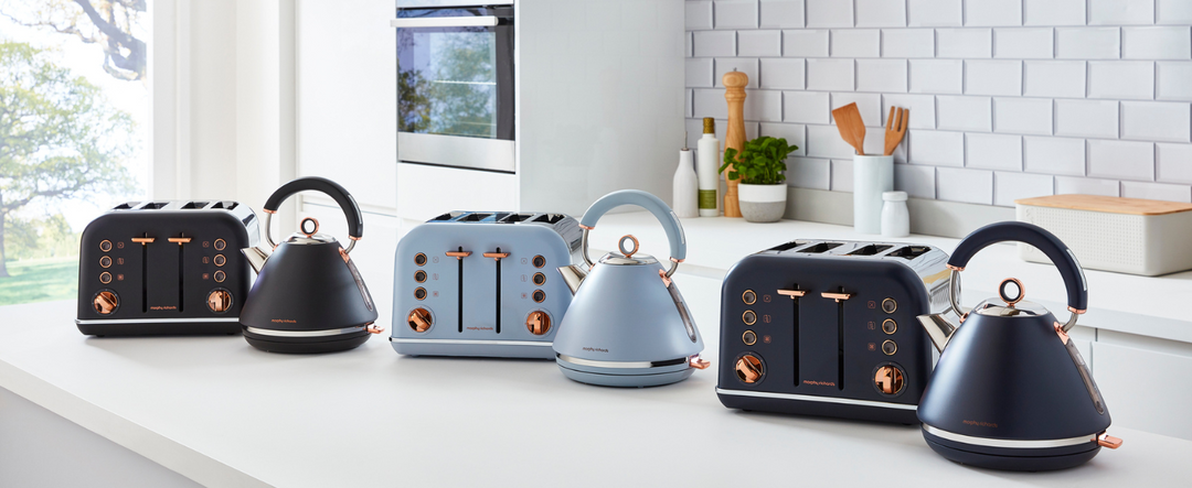 Toaster Morphy Richards Kettle Blue And Rose Gold Rose Gold